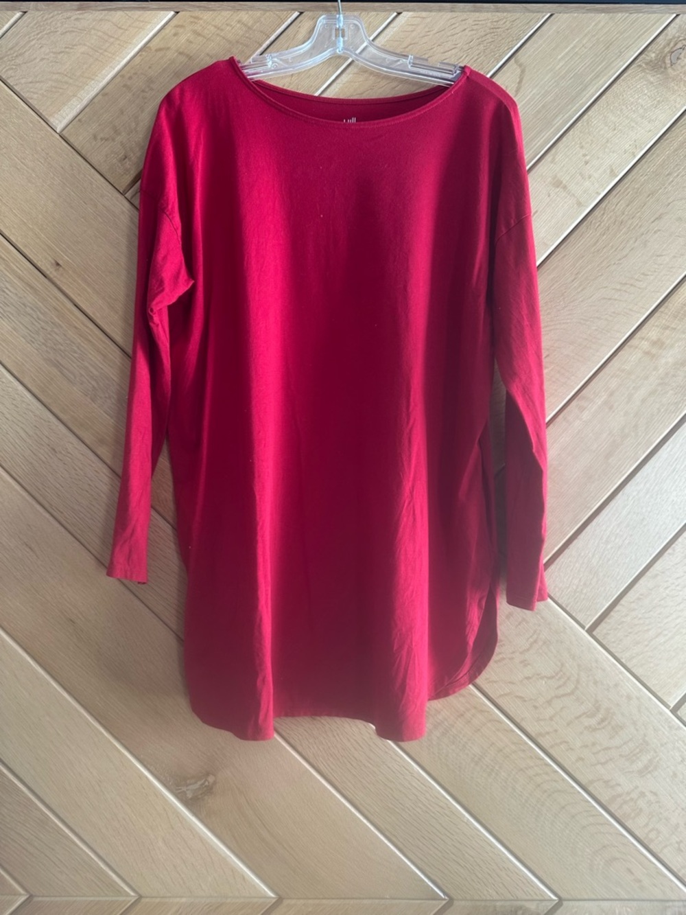 J Jill - Long Sleeve Tunic Top - Red